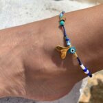 blue whales tale anklet